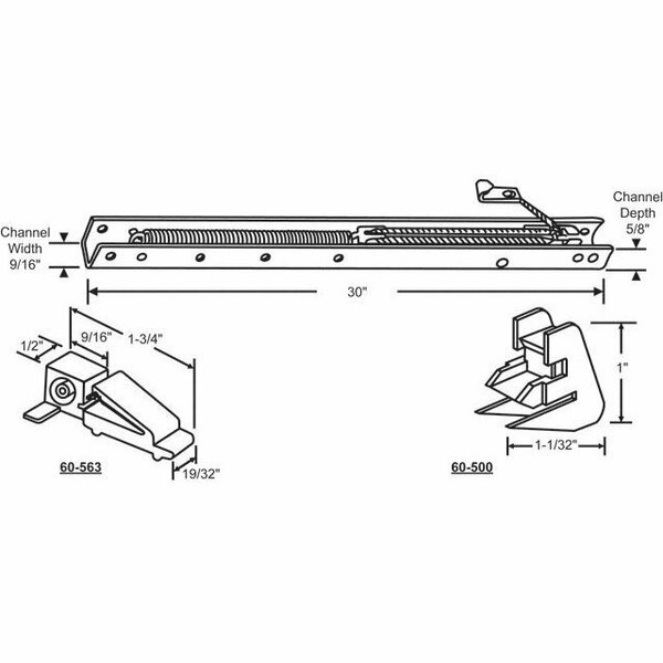 Strybuc 30in Window Channel Balance 60-292-33R